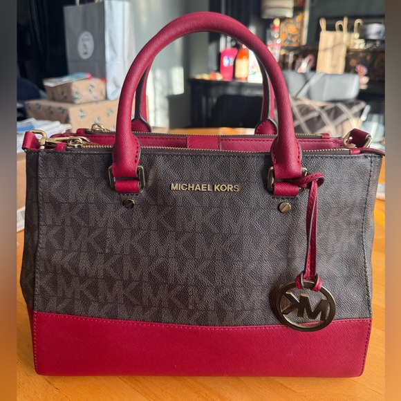 Michael Kors Red and Brown Satchel - Picture 8 of 8